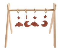 Arche d'éveil bois avec 4 jouets - uni sauge rouge TU