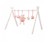 Roba – Arc de jeu pour bébé en bois – Centre d'activités Montessori dès 3 mois – Rose