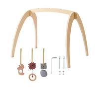 Arche d'Éveil Bébé en Bois - Jouets Éducatifs Pliables avec Accessoires Sensoriels Amovibles | Favorise le Développement Psychomoteur des Nourrissons - Intérieur/Extérieur en Matériau Naturel aux Bord