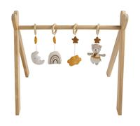Arche D'éveil Bois Avec 4 Jouets Beige
