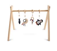 Arche d'éveil bois avec 4 jouets bleu TU