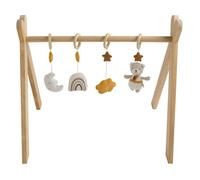Arche D'éveil Bois Avec 4 Jouets Beige