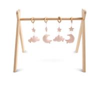 Arche d'éveil bois avec 4 jouets - uni sauge rose TU