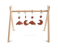 Sauthon Arche d'éveil en bois avec 4 jouets – Uni Terracotta