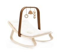 Arche d'éveil Levo noyer avec jouets en bois