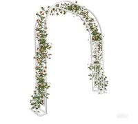 Arche en métal pour plantes grimpantes pour jardins extérieurs, support de toile de fond facile à assembler avec base pour support de plantes