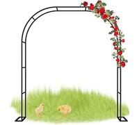 Arche en métal rose pour plantes grimpantes - Arche de jardin résistante aux intempéries pour vignes et roses, cadre durable, parfait pour les jardins extérieurs
