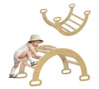 Arche d'escalade enfant - parcours motricité - dim. 68L x 42l x 36H cm - bois pin