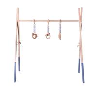 Arche Eveil Bebe Bois Pliable 45x37.5x47.5cm | Gymnastique En Bois Développement Des Compétences Motrices Jouets En Bois Naturels Et Non Toxiques 3 Hoches Incluses Accessoires D'exercice