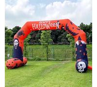 Arche géante gonflable d'Halloween pour fêtes en plein air (6 x 3,5 m avec souffleur)