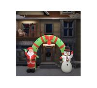 Arche Gonflable Père Noël et Bonhomme de Neige LED Décoration de Jardin vidaXL