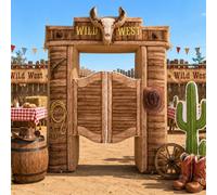 Arche gonflable géante de 3 m avec lumière LED sur le thème occidental pour fête de cow-boy, extérieur, intérieur, cour, pelouse, jardin, cabine photo, décoration