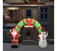 Arche Gonflable Père Noël et Bonhomme de Neige LED Décoration de Jardin vidaXL