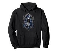 Arche Gothique de Jésus Sacré avec Roses Bleues Sweat à Capuche