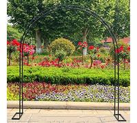 Arche Jardin Aluminium Largeur, Arche À Rosiers Métal, Filet À Plantes Grimpantes, Filet de Treillis, pour Récolte de Concombres, Légume, Vignes, Plantes Grimpantes,240x220x40CM