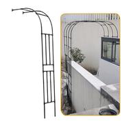 Arche Jardin, Arcade rosiers W200xH240cm W220xH240cm W240xH240cm Cadre de Support de Vigne à Demi-Arche à Montage Automatique pour Plantes grimpantes (Couleur : Noir, Taille : W180xH240x40cm)