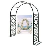 Arche Jardin en Métal, Treillis Plante Grimpante Exterieur De 230cm Haut, Arceau À Rosier Tonnelle en Métal Robuste pour Grimper, Vignes, Mariage, Décoration De Fête(Blanc,260x230cm)
