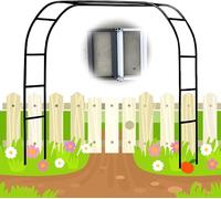 Arche Jardin Exterieur, Tuteur Plante Grimpante, Arche à Rosiers en Fer,pour Jardin, Terrasse, Serre, Décoration de Fête de Mariage,N(Size:W1.8M*H2.2M,Color:Blanc)