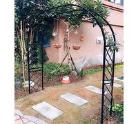 Arche Jardin Fer forgé Arche à rosiers Exterieur 140cm 200cm 240cm 260cm 310cm 350cm 370cm pour Plante Grimpantes Noir Blanc (Color : Noir, Size : 280cm x 250cm)