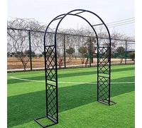 Arche Jardin Fer forgé Arche à rosiers Exterieur 140cm 200cm 240cm 260cm 310cm 350cm 370cm pour Plante Grimpantes Noir Blanc (Color : Noir, Size : 200cm x 250cm)