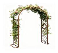 Arche Jardin Pour Grimpantes, Arche À Rosiers En Métal Garden Arch Arche Mariage Treillis Pour Tonnelle D'extérieur Pour Grimper, Vignes Et Plantes, Mariage, Décoration De Fête(Copper,W300xH230xT40cm)