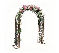 Arche Mariage Arche De Jardin en Métal Garden Arch for Climbing Plants Arceau À Rosier 140cm~340cm Pergola Métal Plante Grimpante pour Grimper, Mariage, Décoration De Fête(Copper,180x230x40cm)