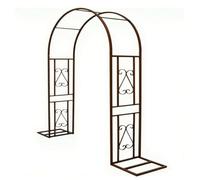 Arche Métal Jardin 140cm~340cm Arceau à Rosier pour Plantes Grimpantes de Rose, Mariage, décoration de fête, Revêtue de Poudre(Brun,W180 X H230cm)
