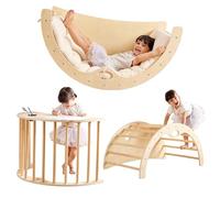 Arche Montessori avec Coussin - Parcours de Motricité Bébé et Triangle d'escalade, Certifié CE pour Enfants 1-6 Ans : Module de Motricité pour Le Développement de l'Autonomie