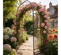 Arche pour Plantes grimpantes,Large Arche de Jardin, Largeur : 140 cm à 340 cm - Treillis Robuste pour Plantes grimpantes - Arche décorative pour entrée de Jardin.