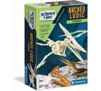Archéo Ludic Ptéranodon-Kit Archéologie Enfant 7 Ans+Squelette Phosphorescent à AssemblerFouille PaléontologueCoffret ÉducatifMarteau,Burin,Carte AppliConçu en Italie