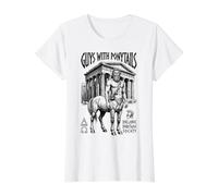 Archéologie Mythologie Grecque Centaure Queues de Cheval Archéologue T-Shirt Graphique avec Valeur, Femme, Blanc, L