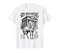 Archéologie Mythologie Grecque Centaure Queues de Cheval Archéologue T-Shirt Graphique avec Valeur, Homme, Blanc, S