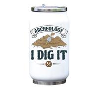 Archeology I Dig It Funny Shovel Digging Art Bouteille isotherme pour boissons Blanc Taille unique