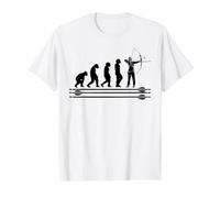 Archer Arc et flèches Sport à l'arc Évolution De L'Archer T-Shirt Graphique avec Valeur, Homme, Blanc, L