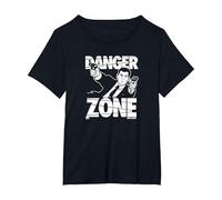 Archer Danger Zone Sterling Archer Spy Cartoon T-Shirt, Femme Grandes Tailles, Noir, 1X