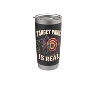 Archer de tir à l'arc Target Panic Is Real Gobelet isotherme en acier inoxydable double paroi