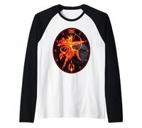 Archer du Zodiaque Sagittaire - Énergie céleste Ardente Manche Raglan