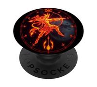 Archer du Zodiaque Sagittaire - Énergie céleste Ardente PopSockets PopGrip Adhésif