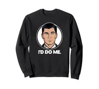 Archer I'd Do Me Sterling Archer Portrait Cartoon Sweatshirt, Unisexe pour Adultes, Noir, XL
