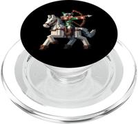 Archer Riding Horse Block Style Graphique pour Joueur Pixel Art PopSockets PopGrip pour MagSafe