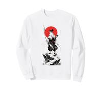 Archer samouraï sur Falaise dentelée Encre Japonaise Sweatshirt