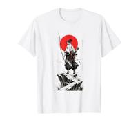 Archer samouraï sur Falaise dentelée Encre Japonaise T-Shirt