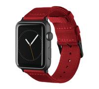 Archer Watch Straps - Bracelets de Remplacement en Nylon pour Apple Watch (Rouge/Noir, 40/41/42mm)