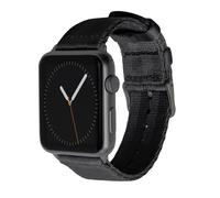 Archer Watch Straps - Bracelets en Nylon Texture Ceinture de Sécurité pour Apple Watch (Noir/Gris Sidéral, 40/41/42mm)