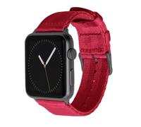 Archer Watch Straps - Bracelets en Nylon Texture Ceinture de Sécurité pour Apple Watch (Rouge/Gris Sidéral, 40/41/42mm)