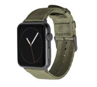 Archer Watch Straps - Bracelets en Nylon Texture Ceinture de Sécurité pour Apple Watch (Vert Olive/Gris Sidéral, 40/41/42mm)