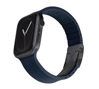 Archer Watch Straps - Bracelets en Silicone Ajustables Sur Mesure pour Apple Watch (Bleu Nuit, Fermoir Gris, 40/41/42mm)