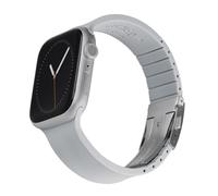Archer Watch Straps - Bracelets en Silicone Ajustables Sur Mesure pour Apple Watch (Gris Platine, Fermoir Argent, 40/41/42mm)