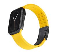 Archer Watch Straps - Bracelets en Silicone Ajustables Sur Mesure pour Apple Watch (Jaune de Naples, Fermoir Gris, 42/44/45/49mm)