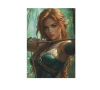 Archers Game Anime Woman Drapeaux de jardin pour l'extérieur et l'extérieur pour décoration de cour 71 x 101 cm double face